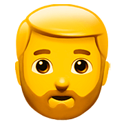 Emoji 🧔 Uomo Con La Barba su Apple iOS 11.3.
