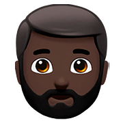 🧔🏿 Emoji Mann: dunkle Hautfarbe, Bart Apple iOS 11.3.