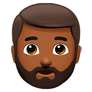 Emoji 🧔🏾 Uomo Con La Barba: Carnagione Abbastanza Scura su Apple iOS 11.3.