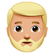 🧔🏼 Emoji Mann: mittelhelle Hautfarbe, Bart Apple iOS 11.3.