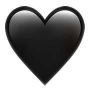 Émoji 🖤 Cœur Noir sur Apple iOS 11.3.
