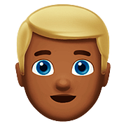 👱🏾‍♂️ Emoji Mann: mitteldunkle Hautfarbe, blond Apple iOS 11.3.