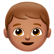 Emoji 👦🏽 Bambino: Carnagione Olivastra su Apple iOS 11.3.