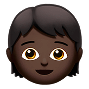 Emoji 🧒🏿 Bimbo: Carnagione Scura su Apple iOS 11.3.