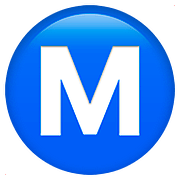 Émoji Ⓜ️ M Encerclé sur Apple iOS 11.3.