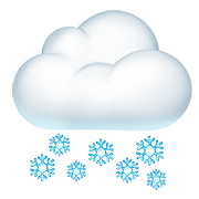 🌨️ Emoji Nuvem Com Neve na Apple iOS 11.3.