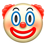Émoji 🤡 Visage De Clown sur Apple iOS 11.3.