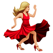 💃🏼 Emoji Mujer Bailando: Tono De Piel Claro Medio en Apple iOS 11.3.