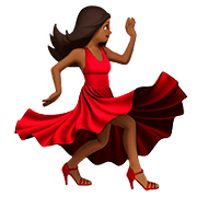 💃🏾 Emoji tanzende Frau: mitteldunkle Hautfarbe Apple iOS 11.3.