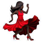 💃🏿 Emoji Mujer Bailando: Tono De Piel Oscuro en Apple iOS 11.3.