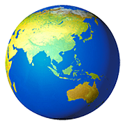 Émoji 🌏 Globe Tourné Sur L’Asie Et L’Australie sur Apple iOS 11.3.