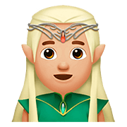 🧝🏼 Emoji Elfo: Pele Morena Clara na Apple iOS 11.3.