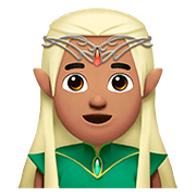 Emoji 🧝🏽 Elfo: Carnagione Olivastra su Apple iOS 11.3.