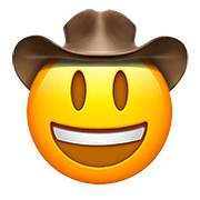 Emoji 🤠 Faccina Con Cappello Da Cowboy su Apple iOS 11.3.