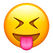 😝 Emoji Gesicht mit herausgestreckter Zunge und zusammengekniffenen Augen Apple iOS 11.3.