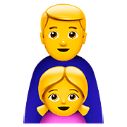 👨‍👧 Emoji Família: Homem E Menina na Apple iOS 11.3.