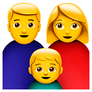 Emoji 👨‍👩‍👦 Famiglia: Uomo, Donna E Bambino su Apple iOS 11.3.
