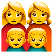 👩‍👩‍👦‍👦 Emoji Família: Mulher, Mulher, Menino E Menino na Apple iOS 11.3.