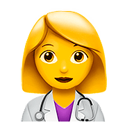 👩‍⚕️ Emoji Profesional Sanitario Mujer en Apple iOS 11.3.