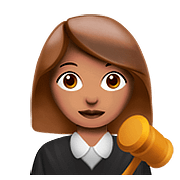 Émoji 👩🏽‍⚖️ Juge Femme : Peau Légèrement Mate sur Apple iOS 11.3.