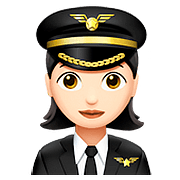 Émoji 👩🏻‍✈️ Pilote Femme : Peau Claire sur Apple iOS 11.3.