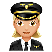 👩🏼‍✈️ Emoji Piloto Mujer: Tono De Piel Claro Medio en Apple iOS 11.3.