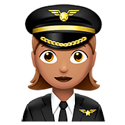 👩🏽‍✈️ Emoji Pilotin: mittlere Hautfarbe Apple iOS 11.3.