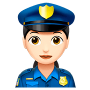 👮🏻‍♀️ Emoji Polizistin: helle Hautfarbe Apple iOS 11.3.