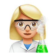 Émoji 👩🏼‍🔬 Scientifique Femme : Peau Moyennement Claire sur Apple iOS 11.3.