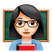 👩🏻‍🏫 Emoji Professora: Pele Clara na Apple iOS 11.3.