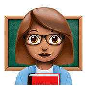 👩🏽‍🏫 Emoji Lehrerin: mittlere Hautfarbe Apple iOS 11.3.