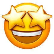 🤩 Emoji Cara Sonriendo Con Estrellas en Apple iOS 11.3.