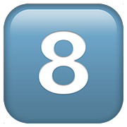 Emoji 8️⃣ Tasto: 8 su Apple iOS 11.3.