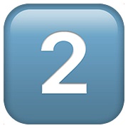 Émoji 2️⃣ Touches : 2 sur Apple iOS 11.3.