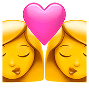 👩‍❤️‍💋‍👩 Emoji sich küssendes Paar: Frau, Frau Apple iOS 11.3.