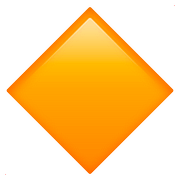 Emoji 🔶 Rombo Arancione Grande su Apple iOS 11.3.