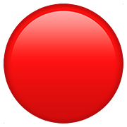 Émoji 🔴 Disque Rouge sur Apple iOS 11.3.