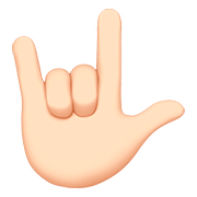Emoji 🤟🏻 Gesto Ti Amo: Carnagione Chiara su Apple iOS 11.3.