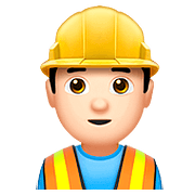 Emoji 👷🏻‍♂️ Operaio Edile Uomo: Carnagione Chiara su Apple iOS 11.3.