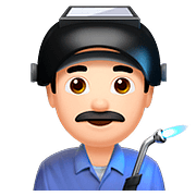 👨🏻‍🏭 Emoji Fabrikarbeiter: helle Hautfarbe Apple iOS 11.3.