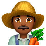 👨🏾‍🌾 Emoji Agricultor: Tono De Piel Oscuro Medio en Apple iOS 11.3.