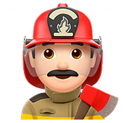 Emoji 👨🏻‍🚒 Pompiere Uomo: Carnagione Chiara su Apple iOS 11.3.