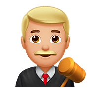 👨🏼‍⚖️ Emoji Richter: mittelhelle Hautfarbe Apple iOS 11.3.