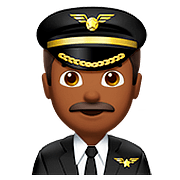 Emoji 👨🏾‍✈️ Pilota Uomo: Carnagione Abbastanza Scura su Apple iOS 11.3.