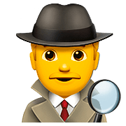 Emoji 🕵️‍♂️ Investigatore su Apple iOS 11.3.