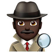 Emoji 🕵🏿‍♂️ Investigatore: Carnagione Scura su Apple iOS 11.3.