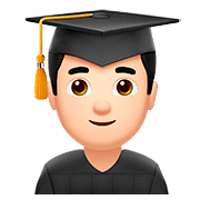 Emoji 👨🏻‍🎓 Studente: Carnagione Chiara su Apple iOS 11.3.