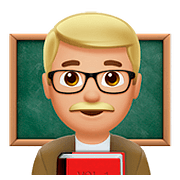 Emoji 👨🏼‍🏫 Professore: Carnagione Abbastanza Chiara su Apple iOS 11.3.