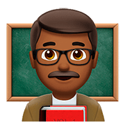 👨🏾‍🏫 Emoji Lehrer: mitteldunkle Hautfarbe Apple iOS 11.3.