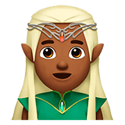 🧝🏾‍♂️ Emoji Elfo Homem: Pele Morena Escura na Apple iOS 11.3.
